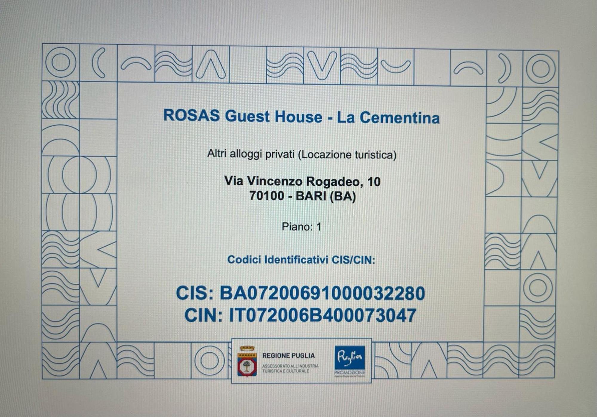 Rosas Guest House - La Cementina 巴里 外观 照片